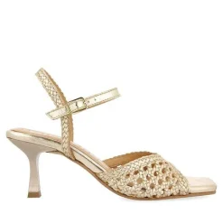 Gioseppo Sandalias Tacon<Sandalias De Tacon Dorado Con Piel Trenzada Para Mujer Durseley