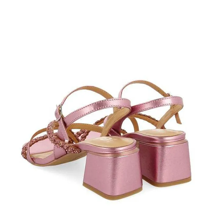 Gioseppo Sandalias Tacon<Sandalias De Tacon Fucsia Con Tiras Y Pedreria Para Mujer Niscemi