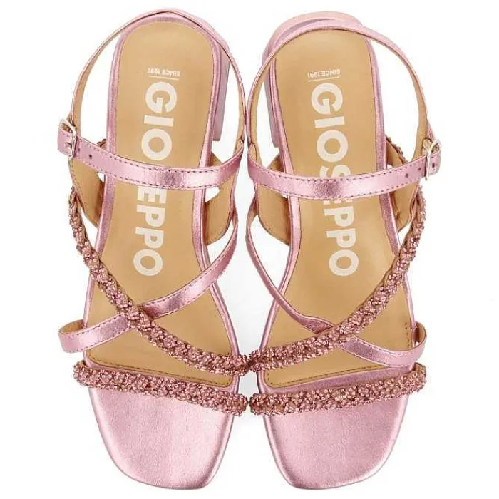 Gioseppo Sandalias Tacon<Sandalias De Tacon Fucsia Con Tiras Y Pedreria Para Mujer Niscemi
