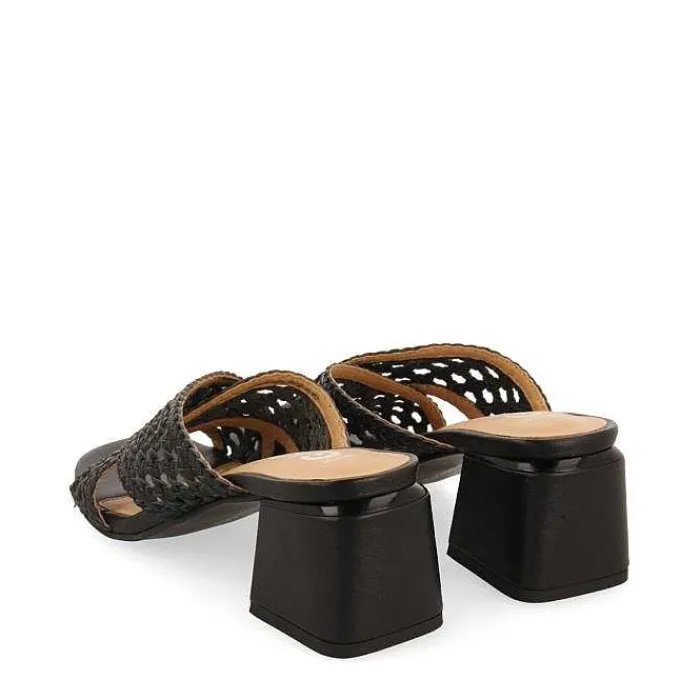 Gioseppo Sandalias Tacon<Sandalias De Tacon Negras Con Detalles Trenzados Para Mujer Clarcona