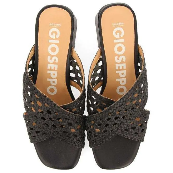 Gioseppo Sandalias Tacon<Sandalias De Tacon Negras Con Detalles Trenzados Para Mujer Clarcona
