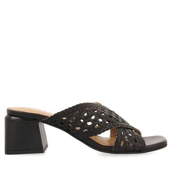 Gioseppo Sandalias Tacon<Sandalias De Tacon Negras Con Detalles Trenzados Para Mujer Clarcona