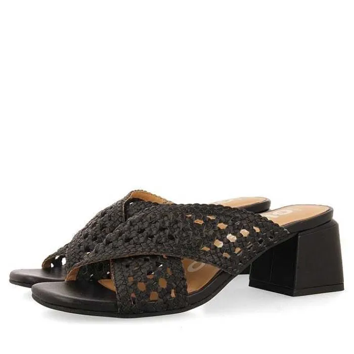 Gioseppo Sandalias Tacon<Sandalias De Tacon Negras Con Detalles Trenzados Para Mujer Clarcona