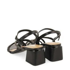 Gioseppo Sandalias Tacon<Sandalias De Tacon Negro Con Tiras Y Pedreria Para Mujer Niscemi