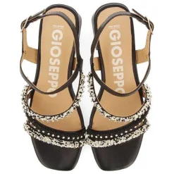 Gioseppo Sandalias Tacon<Sandalias De Tacon Negro Con Tiras Y Detalles Multicolor Para Mujer Balao
