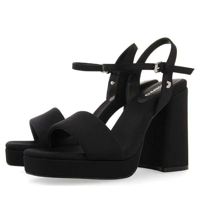 Gioseppo Sandalias Tacon<Sandalias De Tacon Negro Con Tira Acolchada Para Mujer Denton