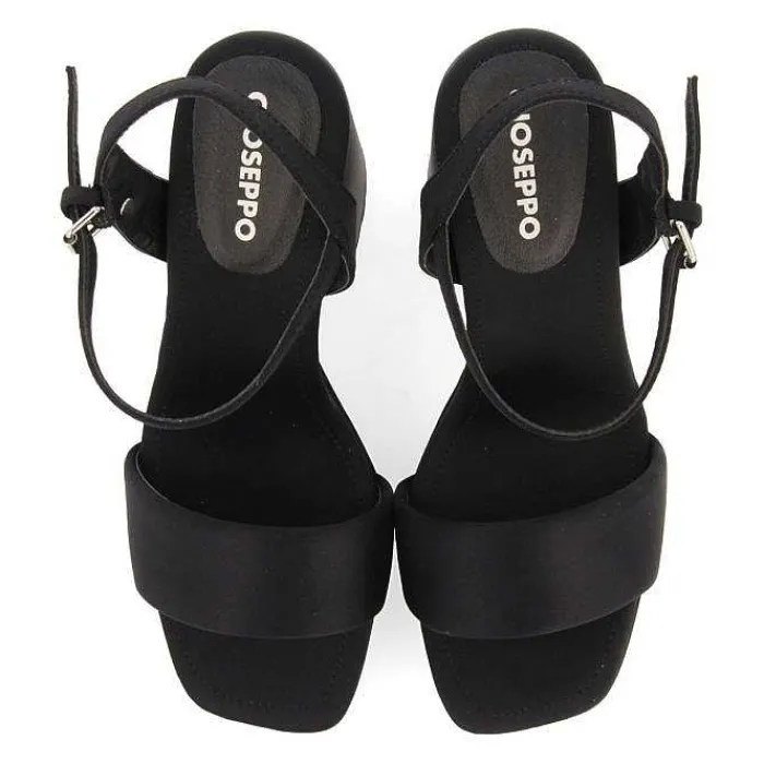 Gioseppo Sandalias Tacon<Sandalias De Tacon Negro Con Tira Acolchada Para Mujer Denton