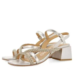 Gioseppo Sandalias Tacon<Sandalias De Tacon Plata Con Tiras Y Detalle De Pedreria Para Mujer Niscemi