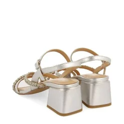 Gioseppo Sandalias Tacon<Sandalias De Tacon Plata Con Tiras Y Detalle De Pedreria Para Mujer Niscemi
