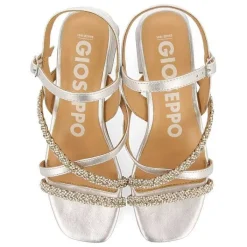 Gioseppo Sandalias Tacon<Sandalias De Tacon Plata Con Tiras Y Detalle De Pedreria Para Mujer Niscemi