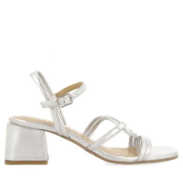 Gioseppo Sandalias Tacon<Sandalias De Tacon Plata Con Tiras Trenzadas Para Mujer Pustec
