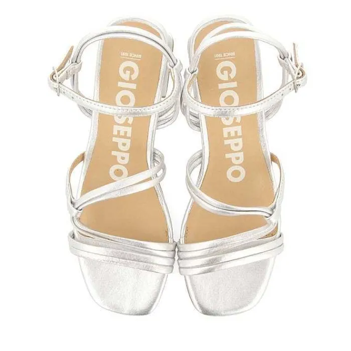 Gioseppo Sandalias Tacon<Sandalias De Tacon Plata Con Tiras Trenzadas Para Mujer Pustec