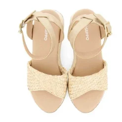 Gioseppo Sandalias Plataforma<Sandalias Deportivas Con Cuña Beige Y Oro Para Mujer Mehama