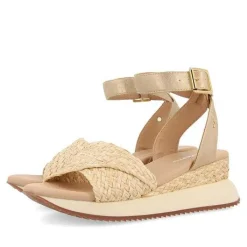 Gioseppo Sandalias Plataforma<Sandalias Deportivas Con Cuña Beige Y Oro Para Mujer Mehama