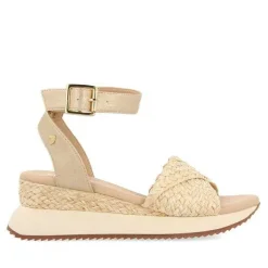 Gioseppo Sandalias Plataforma<Sandalias Deportivas Con Cuña Beige Y Oro Para Mujer Mehama