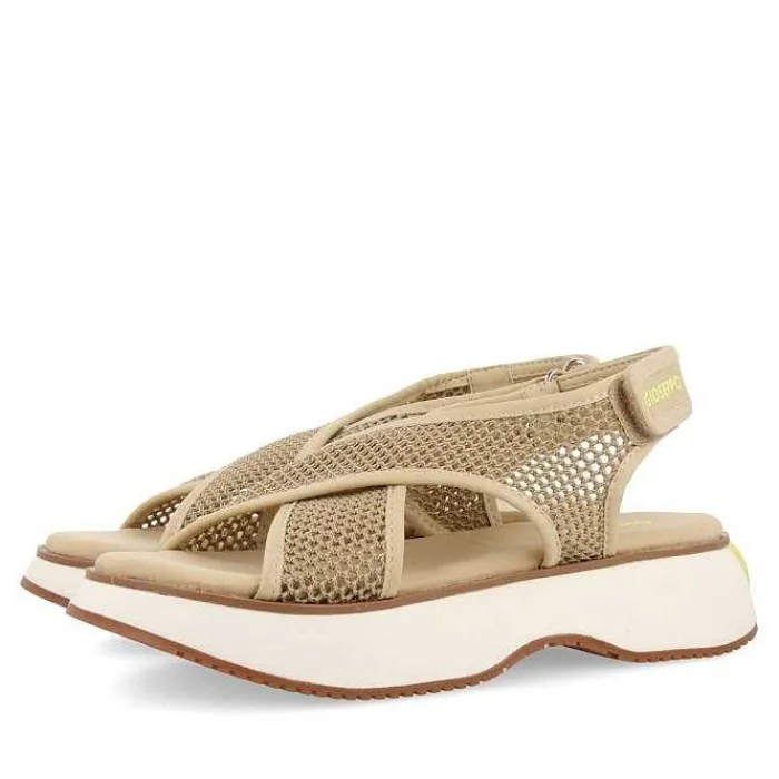 Gioseppo Sandalias Deportivas<Sandalias Deportivas Con Malla Beige Para Mujer Valdina