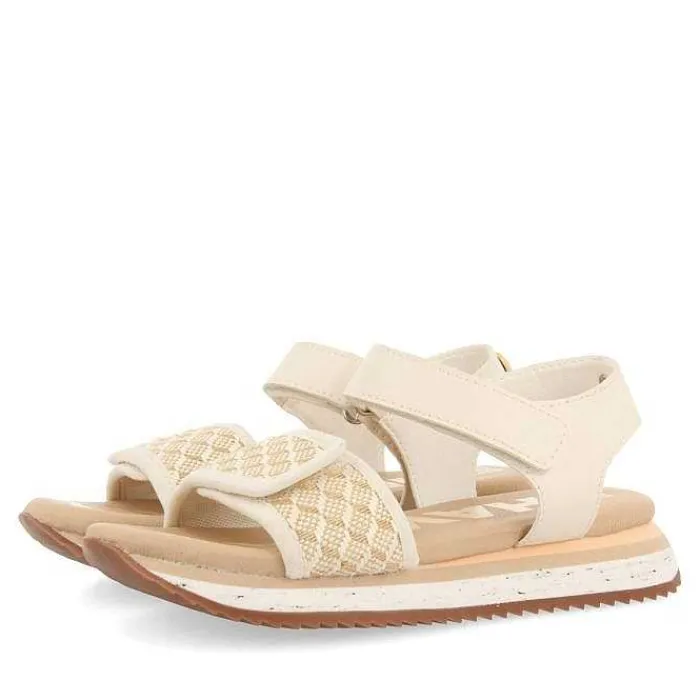 Gioseppo Niñas |Sandalias<Sandalias Deportivas Con Rafia Blanco Rojo Para Nina Y Nino Melan