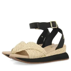 Gioseppo Sandalias Deportivas<Sandalias Deportivas Con Cuña Beige Y Negro Para Mujer Mehama