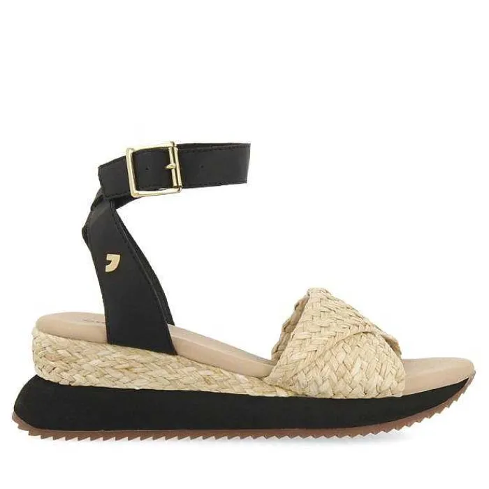 Gioseppo Sandalias Deportivas<Sandalias Deportivas Con Cuña Beige Y Negro Para Mujer Mehama