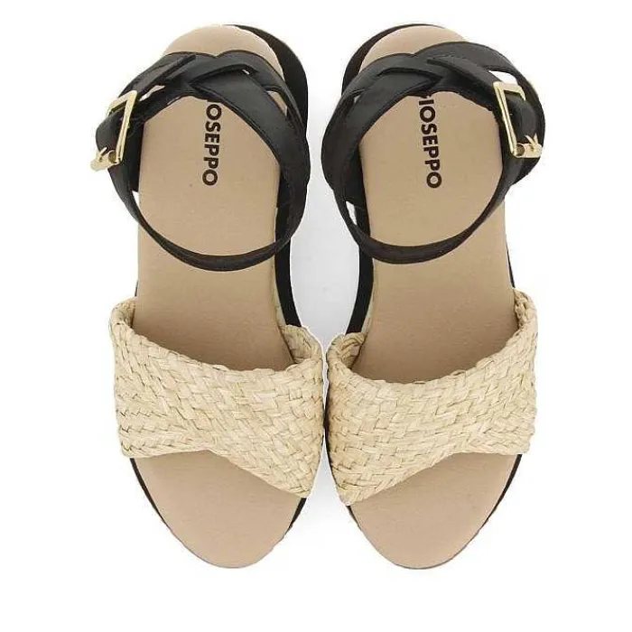 Gioseppo Sandalias Deportivas<Sandalias Deportivas Con Cuña Beige Y Negro Para Mujer Mehama