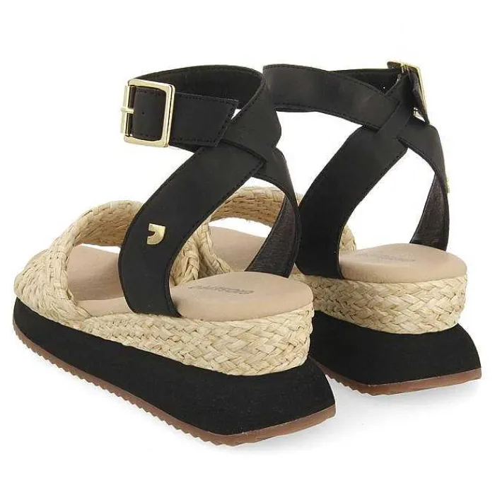 Gioseppo Sandalias Deportivas<Sandalias Deportivas Con Cuña Beige Y Negro Para Mujer Mehama