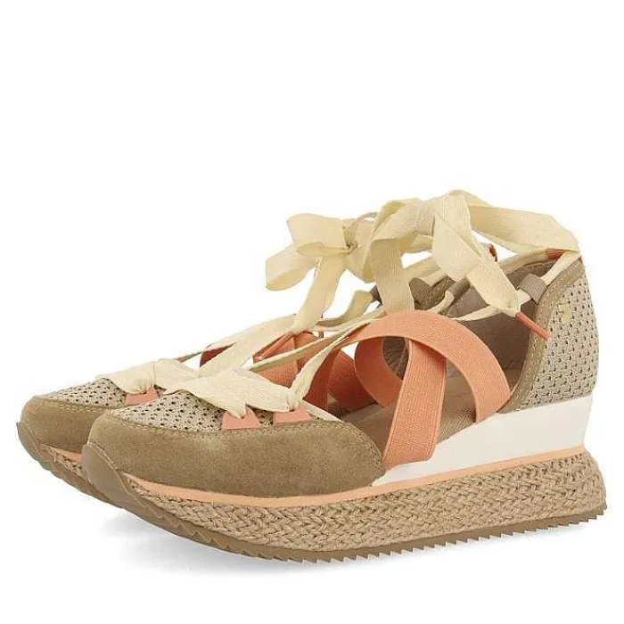 Gioseppo Sandalias Deportivas<Sandalias Deportivas Con Cuña Beige Para Mujer Totnes