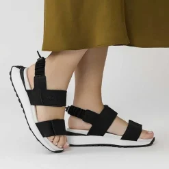 Gioseppo Sandalias Deportivas<Sandalias Deportivas Negras Detalle Fruncido Elastico En Espalda Para Mujer Fratar