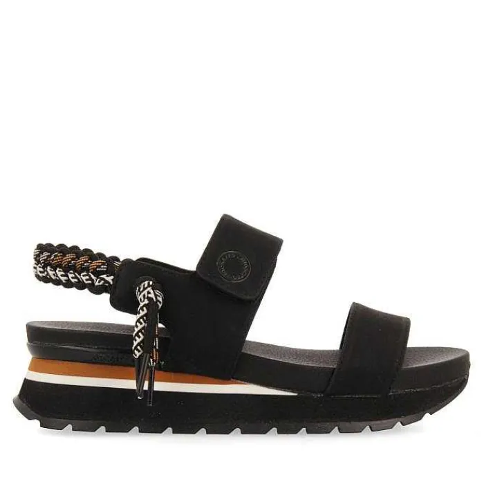 Gioseppo Sandalias Deportivas<Sandalias Deportivas Negras Con Detalle Trasero Multicolor Para Mujer Austell