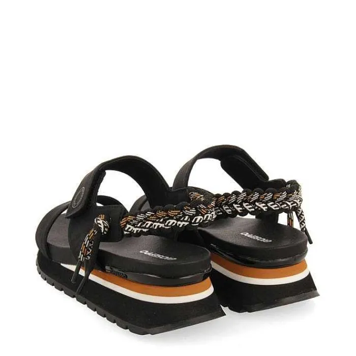 Gioseppo Sandalias Deportivas<Sandalias Deportivas Negras Con Detalle Trasero Multicolor Para Mujer Austell
