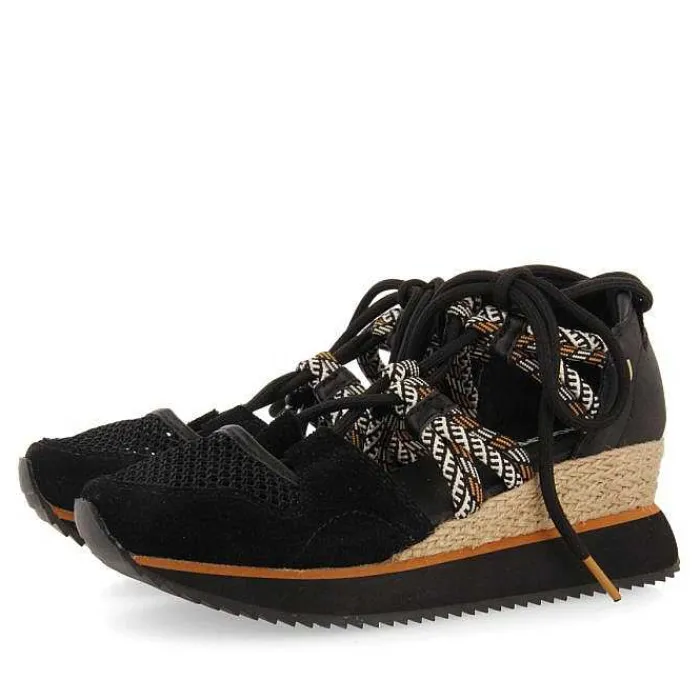 Gioseppo Sandalias Deportivas<Sandalias Deportivas Negras Tipo Alpargata Con Cuña Para Mujer Iona