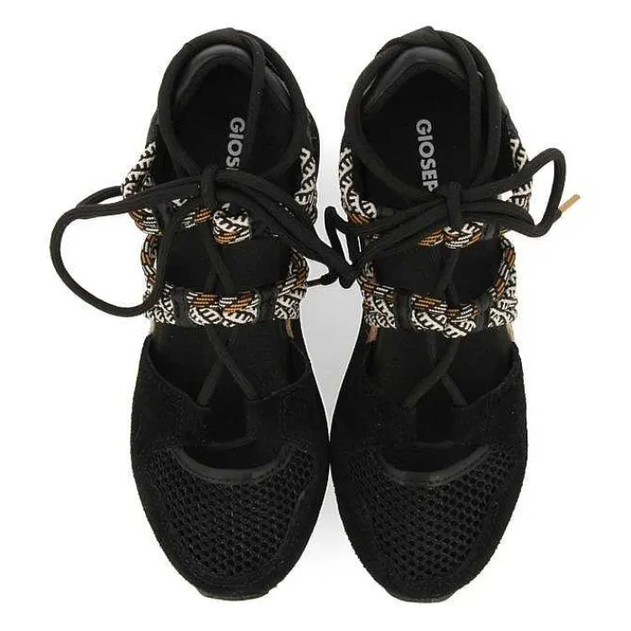 Gioseppo Sandalias Deportivas<Sandalias Deportivas Negras Tipo Alpargata Con Cuña Para Mujer Iona