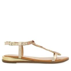 Gioseppo Sandalias Planas<Sandalias Dorada Con Piedras Multicolor Para Mujer Mulion