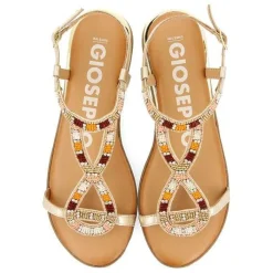 Gioseppo Sandalias Planas<Sandalias Dorada Con Piedras Multicolor Para Mujer Mulion
