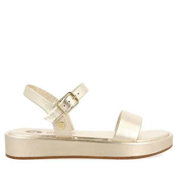 Gioseppo Niñas |Sandalias<Sandalias Doradas De Piel Y Piso Con Volumen Para Nina Y Nino Sheze