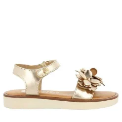 Gioseppo Niñas |Sandalias<Sandalias Doradas De Piel Con Adorno De Flores Para Nina Y Nino Nehalem