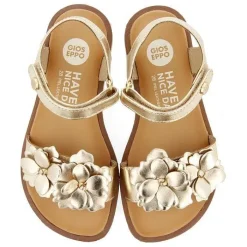 Gioseppo Niñas |Sandalias<Sandalias Doradas De Piel Con Adorno De Flores Para Nina Y Nino Nehalem
