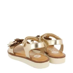 Gioseppo Niñas |Sandalias<Sandalias Doradas De Piel Con Adorno De Flores Para Nina Y Nino Nehalem