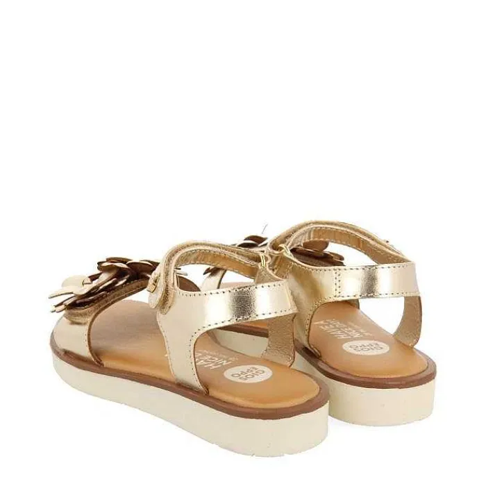 Gioseppo Niñas |Sandalias<Sandalias Doradas De Piel Con Adorno De Flores Para Nina Y Nino Nehalem