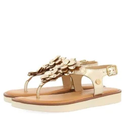 Gioseppo Niñas |Sandalias<Sandalias Doradas De Piel Con Adorno De Flores Para Nina Y Nino Imotski