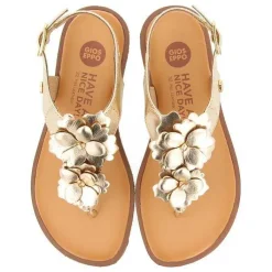 Gioseppo Niñas |Sandalias<Sandalias Doradas De Piel Con Adorno De Flores Para Nina Y Nino Imotski
