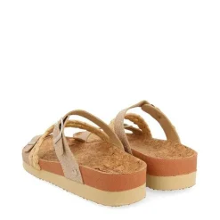 Gioseppo Chancletas<Sandalias Estilo Bio Con Tirantes Dorados Y Hebilla Para Mujer Loupian