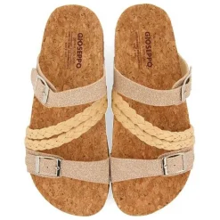 Gioseppo Chancletas<Sandalias Estilo Bio Con Tirantes Dorados Y Hebilla Para Mujer Loupian