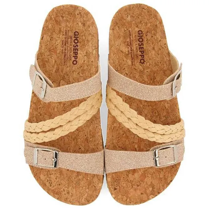 Gioseppo Chancletas<Sandalias Estilo Bio Con Tirantes Dorados Y Hebilla Para Mujer Loupian