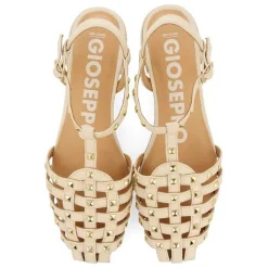 Gioseppo Bailarinas<Sandalias Estilo Cangrejo De Piel Con Tachuelas Blanco Rojo Para Mujer Canby