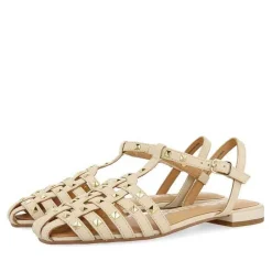 Gioseppo Bailarinas<Sandalias Estilo Cangrejo De Piel Con Tachuelas Blanco Rojo Para Mujer Canby