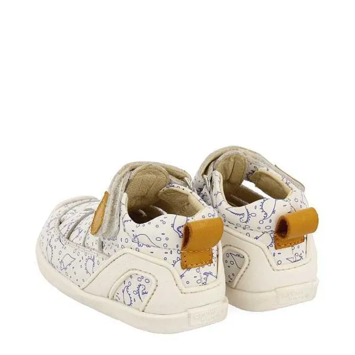 Gioseppo Bebe |Mi Primer Gioseppo<Sandalias Estilo Cangrejo De Piel Blanca Con Estampado Fantasia Para Bebe Devoll