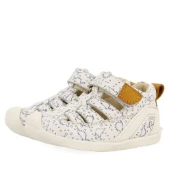 Gioseppo Bebe |Mi Primer Gioseppo<Sandalias Estilo Cangrejo De Piel Blanca Con Estampado Fantasia Para Bebe Devoll