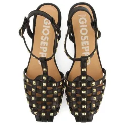 Gioseppo Bailarinas<Sandalias Estilo Cangrejo De Piel Negra Con Tachuelas Para Mujer Canby