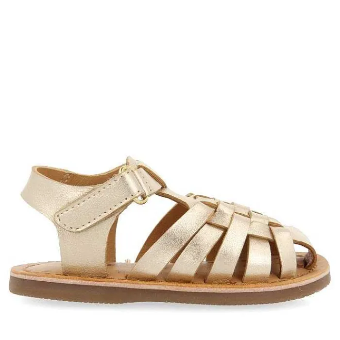 Gioseppo Bebe |Sandalias Bebe Nina<Sandalias Estilo Cangrejo De Piel Dorada Para Bebe Harrah