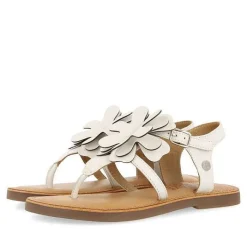 Gioseppo Niñas |Sandalias<Sandalias Estilo Griego De Piel Blanca Con Decoracion De Flores Para Nina Y Nino Suke